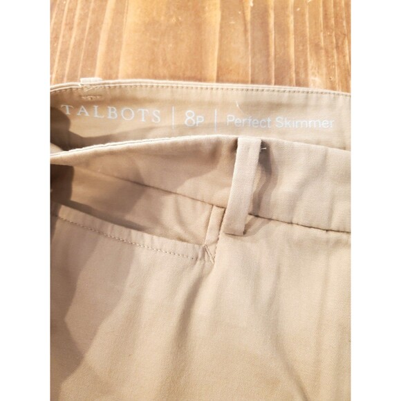 Talbots Capris Tan Perfect Skimmer Slim Leg Pedal Pusher 8P - Picture 4 of 10